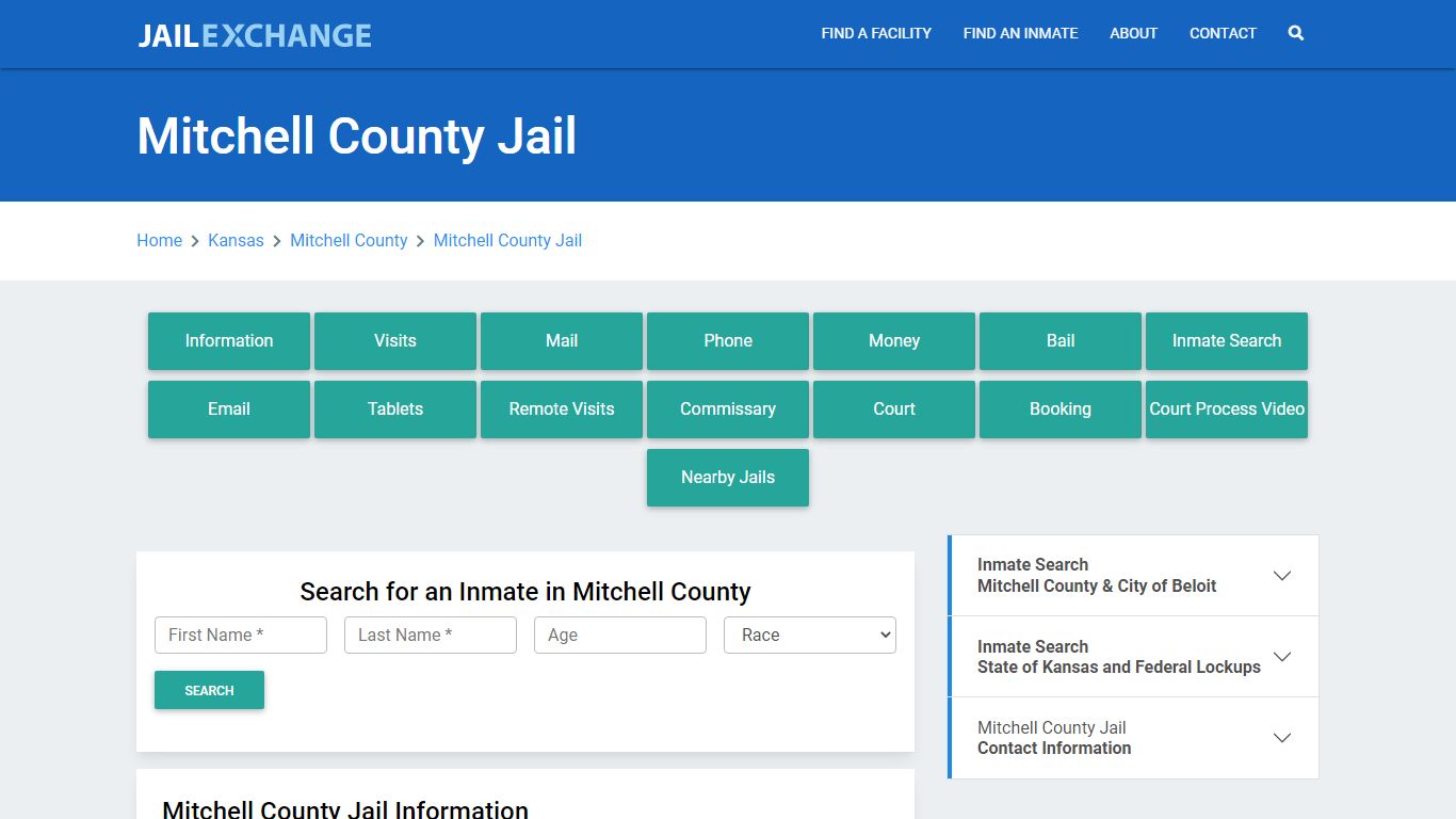 Mitchell County Jail Roster Lookup, KS, Inmate Search